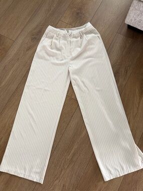 Victoria and Sophia Slack striped dress pants flare bottom size medium